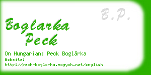 boglarka peck business card
